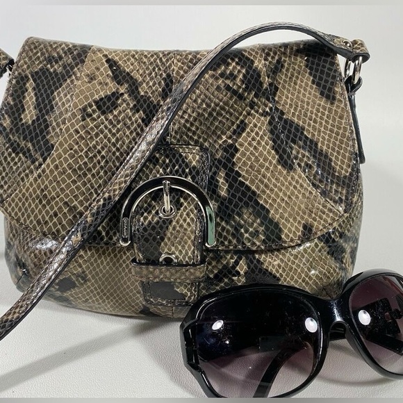 COACH Vintage Exotic Soho Python Snake Embossed Mini Crossbody - Picture 3 of 16